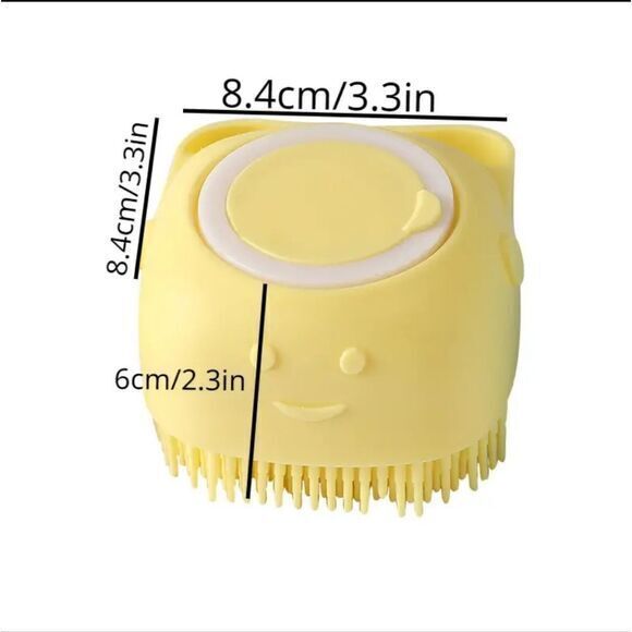 Silcone Pet Bath‎ Massaging Comb Yellow - Picture 3 of 8